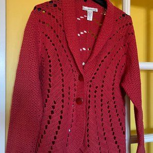 Jones New York Sport Wool and Angora Women's Cardigan, Size XL